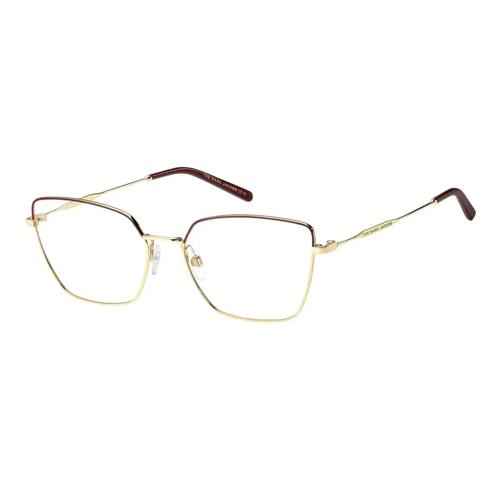 Marc Jacobs Marc 561 Womens Metal Eyeglass Frame NOA Gold Burgundy 56-16